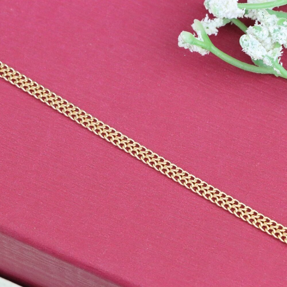 "Minimalist Rose Gold Bracelet with Fine Link Chain, XPBL1116